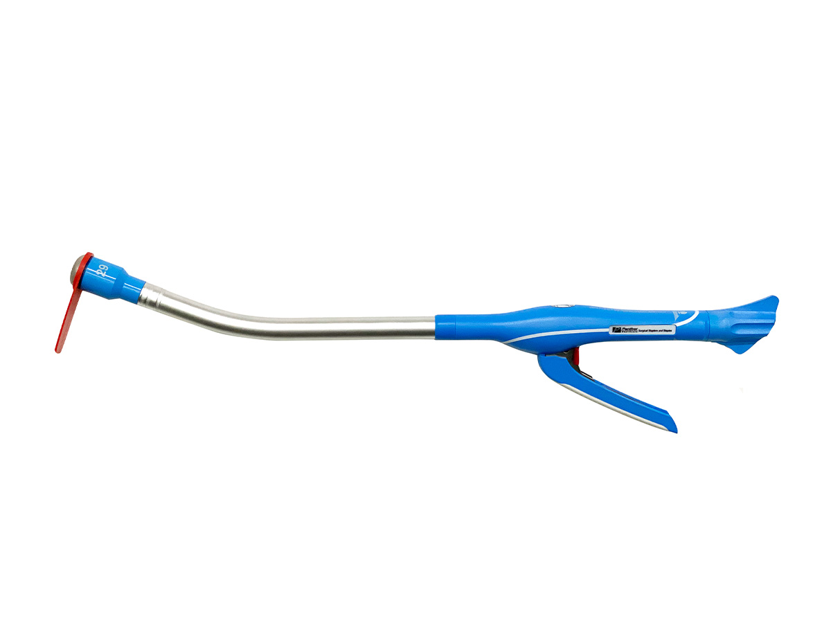 Extra long circular stapler on white background